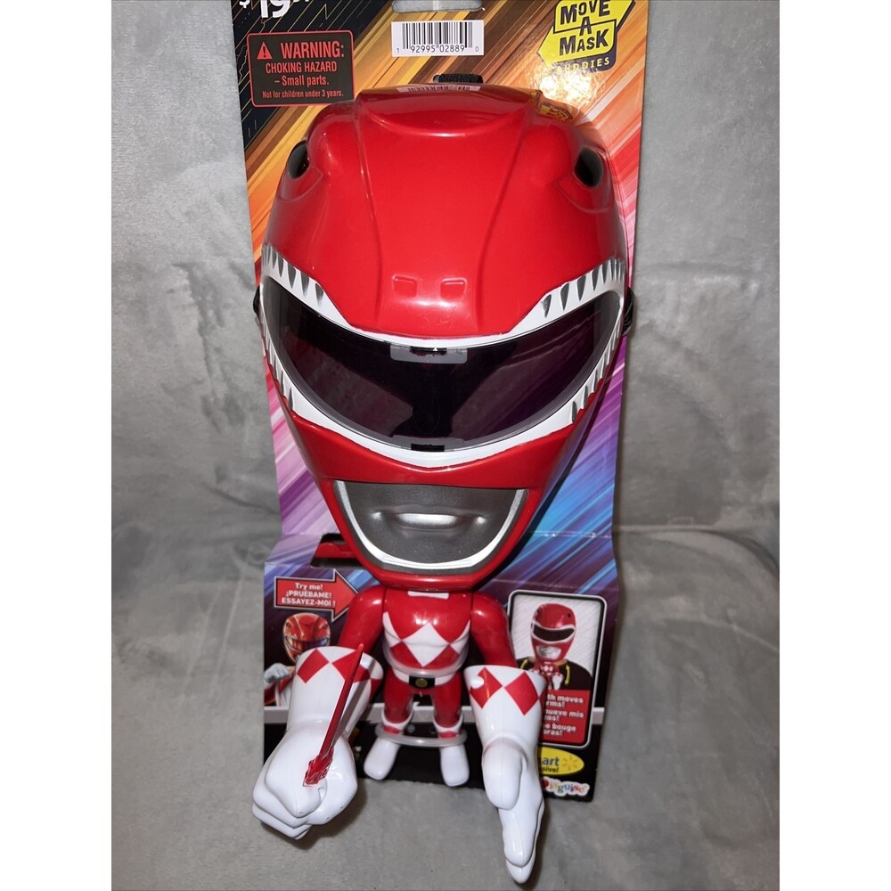 Red Power Rangers Red Disguise Move A Mask Buddies Adjustable Toy Mask NEW